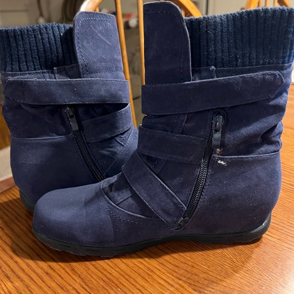Refresh Navy suede boots - Picture 6 of 7